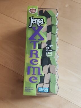 LAST CHANCE Jenga Xtreme Wooden Block Stacking Game - Green & Black